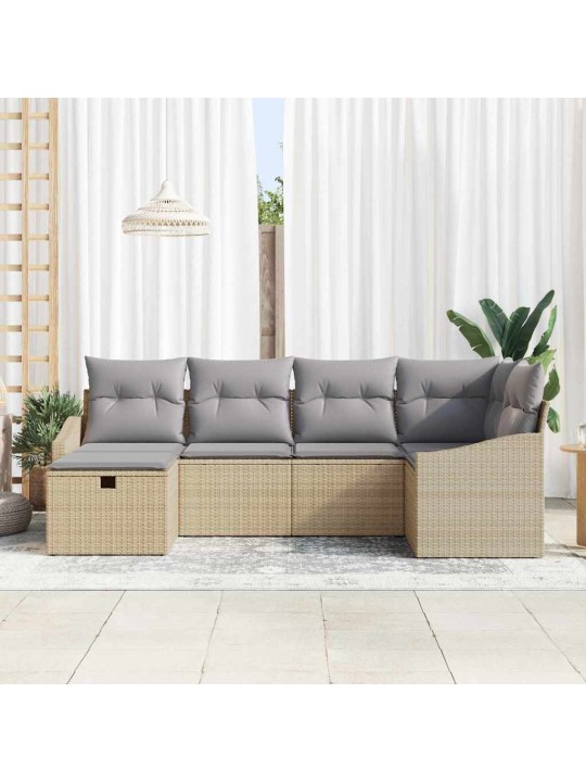 Aia diivanikomplekt 6 tk beež 55 x 62 x 69 cm polürooster