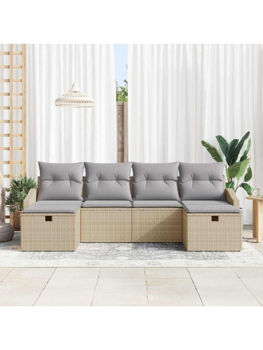 Aia diivanikomplekt 6 tk beež 55 x 62 x 69 cm polürooster