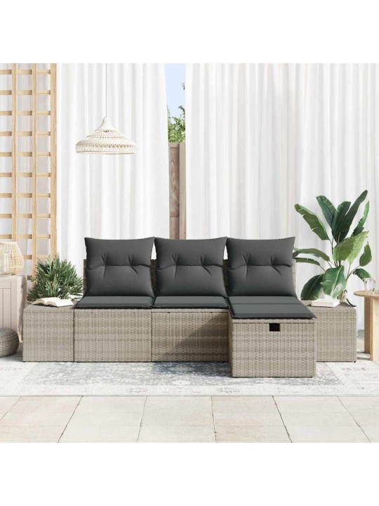 Aia diivanikomplekt 4 tk helehall 55 x 62 x 69 cm polürooster