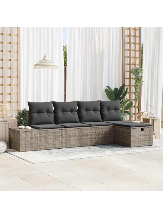 Aia diivanikomplekt 5 tk hall 55 x 62 x 69 cm polürooster