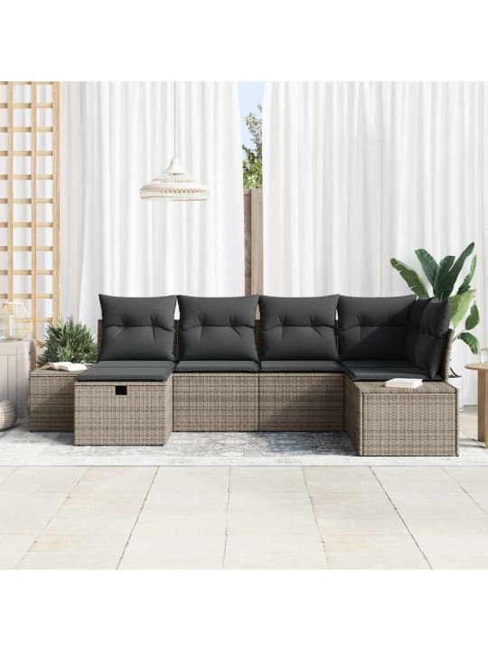 Aia diivanikomplekt 6 tk hall 55 x 62 x 69 cm polürooster