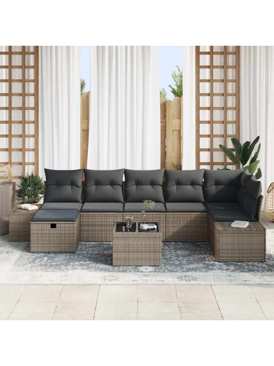 Aia diivanikomplekt 8 tk hall 55 x 62 x 69 cm polürooster
