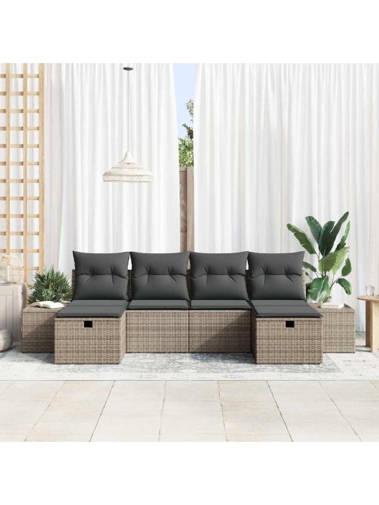 Aia diivanikomplekt 6 tk hall 55 x 62 x 69 cm polürooster