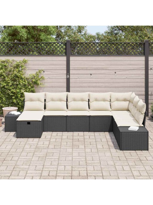 Aia diivanikomplekt 8 tk must 55 x 62 x 69 cm polürooster