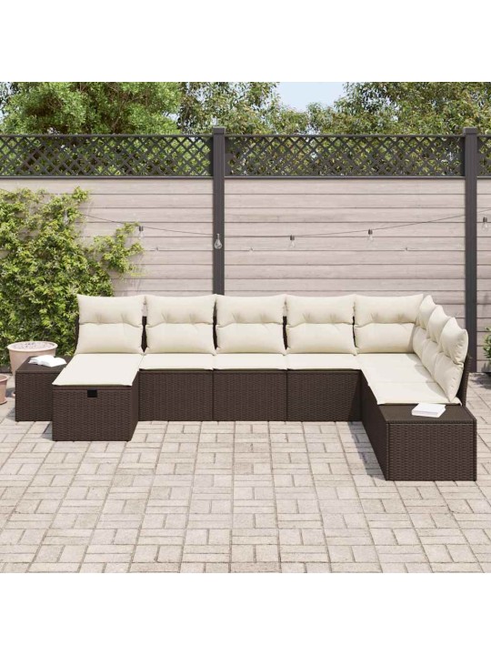 Aia diivanikomplekt 8 tk pruun 55 x 62 x 69 cm polürooster