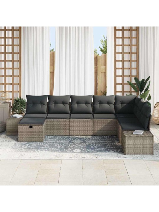 Aia diivanikomplekt 8 tk hall 55 x 62 x 69 cm polürooster