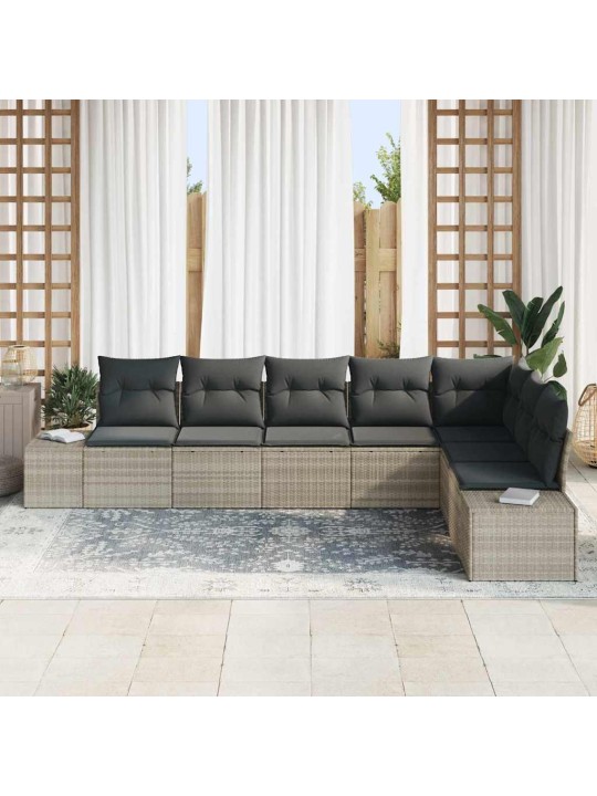 Aia diivanikomplekt 8 tk helehall 55 x 62 x 69 cm polürooster
