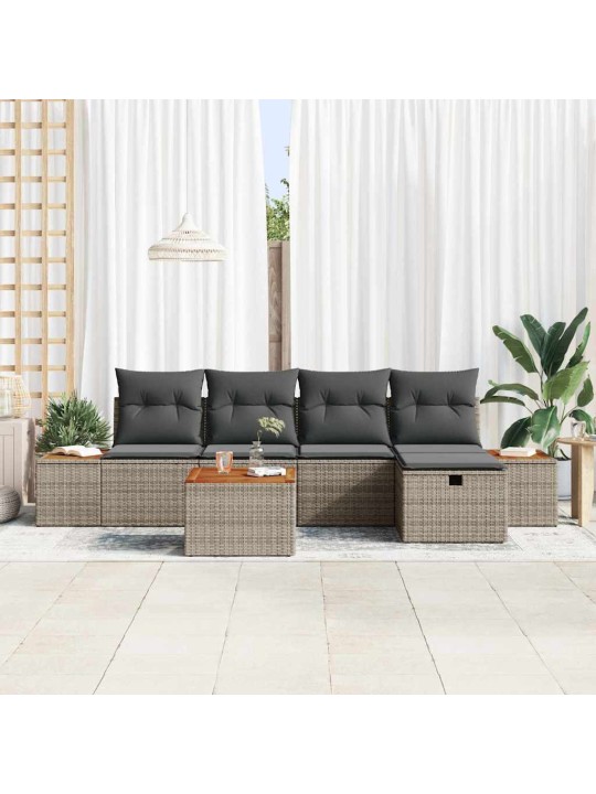 Aia diivanikomplekt 6 tk hall 55 x 62 x 69 cm polürooster