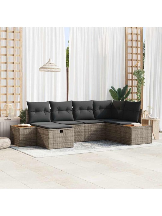 Aia diivanikomplekt 6 tk hall 55 x 62 x 69 cm polürooster