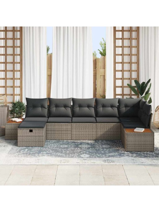 Aia diivanikomplekt 7 tk hall 55 x 62 x 69 cm polürooster