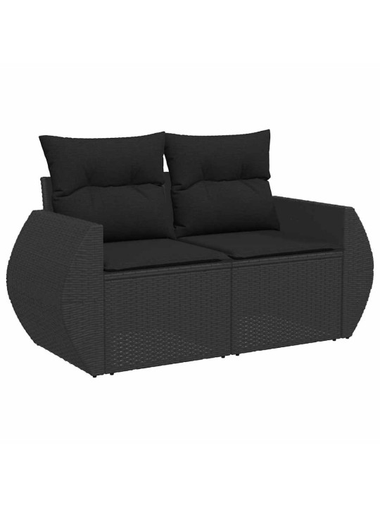 Aia diivanikomplekt 9 tk must polürotang