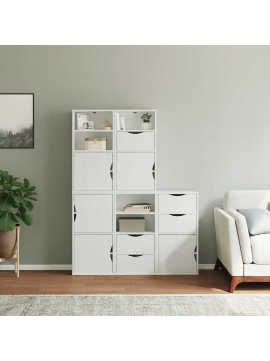 KÜLGKAPID 5 TK ODDA, VALGE, 40X24X79 CM TÄISPUIDUST MÄND