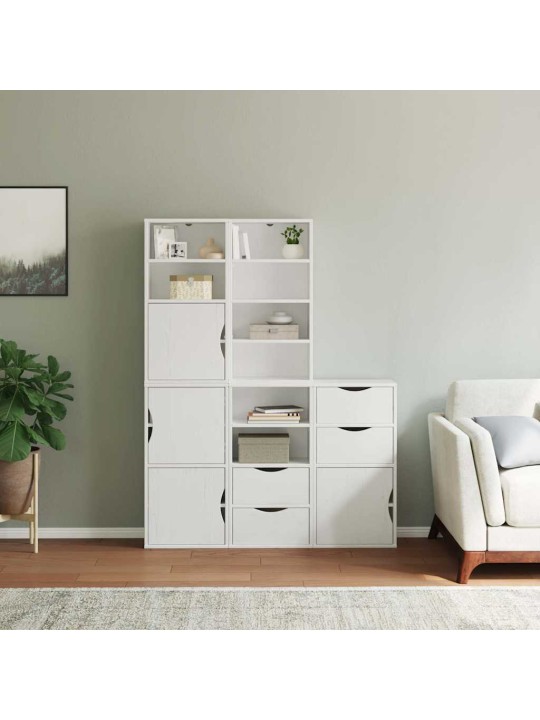 KÜLGKAPID 5 TK ODDA, VALGE, 40X24X79 CM TÄISPUIDUST MÄND