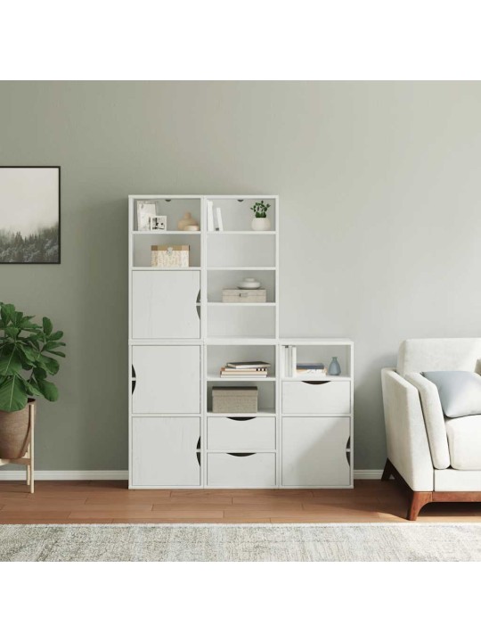 KÜLGKAPID 5 TK ODDA, VALGE, 40X24X79 CM TÄISPUIDUST MÄND