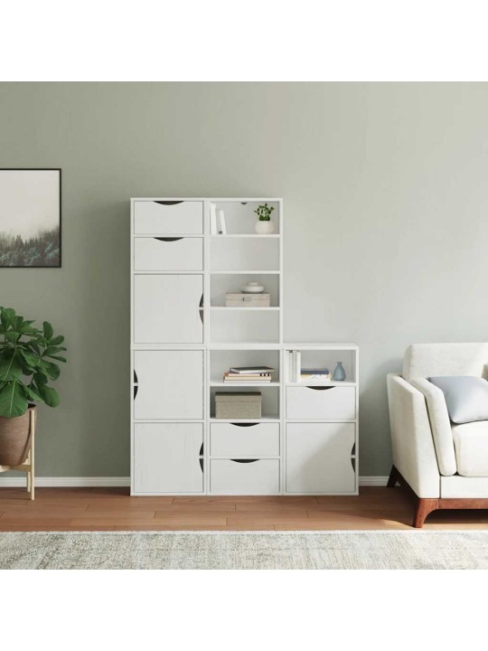 KÜLGKAPID 5 TK ODDA, VALGE, 40X24X79 CM TÄISPUIDUST MÄND