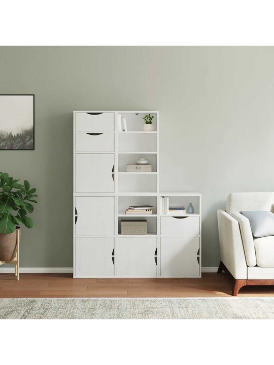 KÜLGKAPID 5 TK ODDA, VALGE, 40X24X79 CM TÄISPUIDUST MÄND