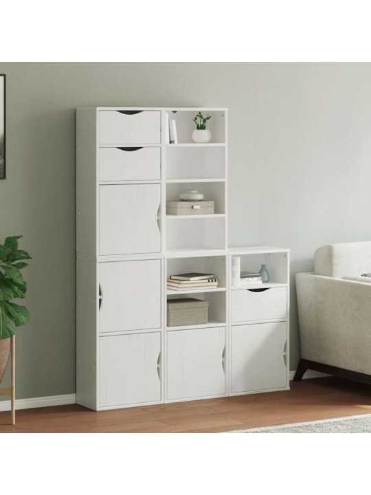 KÜLGKAPID 5 TK ODDA, VALGE, 40X24X79 CM TÄISPUIDUST MÄND