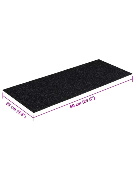 ISEKLEEPUVAD TREPIMATID 30 TK, MUST 60X25 CM RISTKÜLIKUKUJULINE