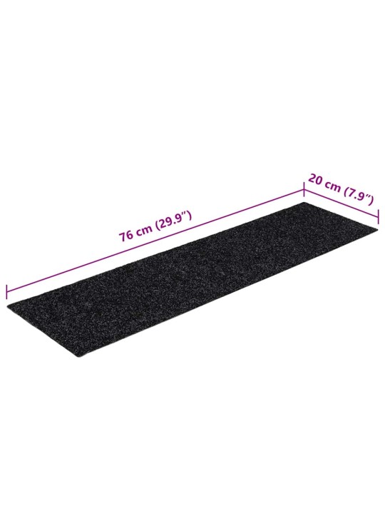 ISEKLEEPUVAD TREPIMATID 30 TK, MUST 76X20 CM RISTKÜLIKUKUJULINE