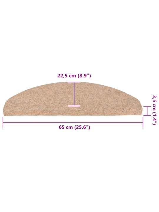 ISELIIMUVAD TREPIVAIBAD 30 TK, BEEŽ, 65 X 22,5 X 3,5 CM