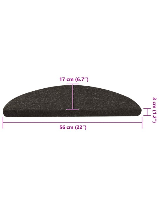 ISELIIMUVAD TREPIVAIBAD 20 TK, MUST, 56 X 17 X 3 CM
