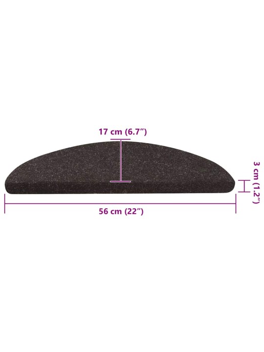 ISELIIMUVAD TREPIVAIBAD 30 TK, MUST, 56 X 17 X 3 CM
