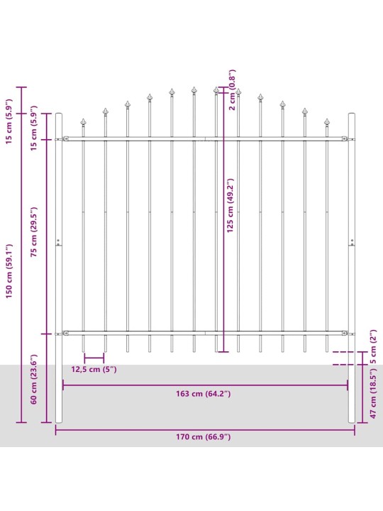 Aiapaneel valge 340 x 125 cm