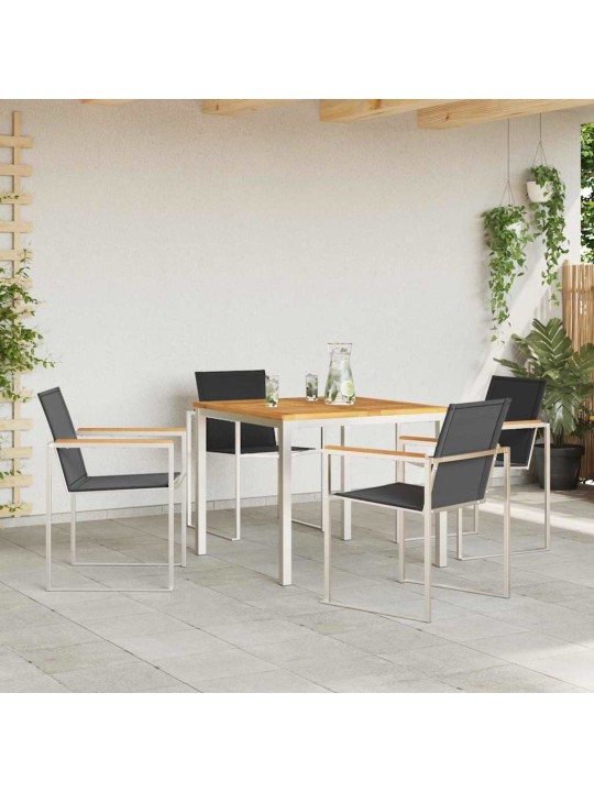 Aia söögilaudade komplekt 5 tk tugev teakpuit