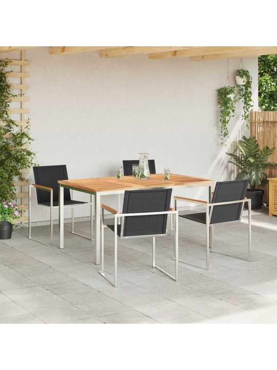 Aia söögilaudade komplekt 5 tk tugev teakpuit