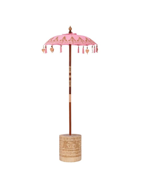 Päikesevari alusega 250 cm puuvill, puit