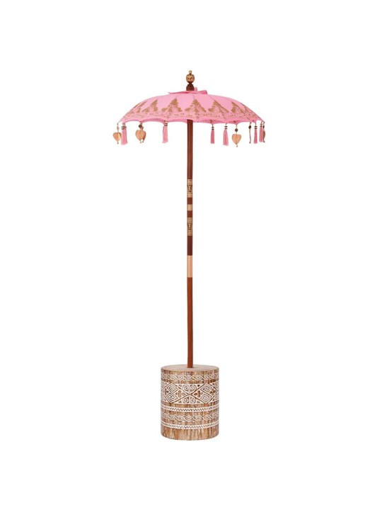 Päikesevari alusega 250 cm puuvill, puit