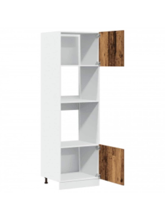 MIKROLAINEKAPP “LYON” OLD WOOD 60X57X207 CM ENGINEERED WOOD