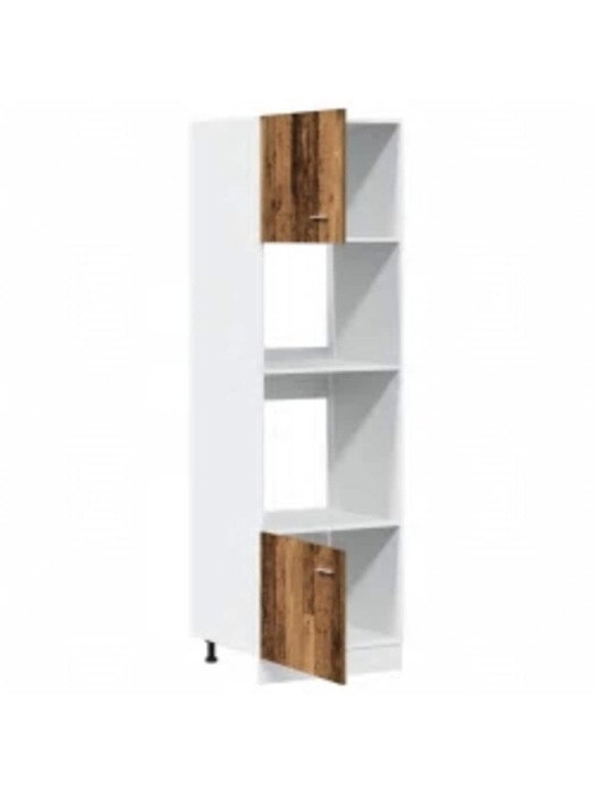 MIKROLAINEKAPP “LYON” OLD WOOD 60X57X207 CM ENGINEERED WOOD
