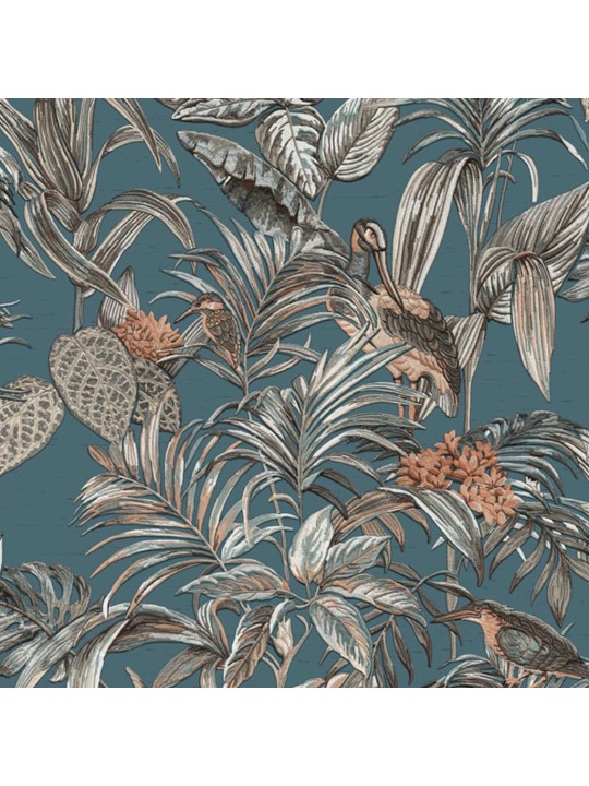 Dutch wallcoverings tapeet "bird-of-paradise", sinine