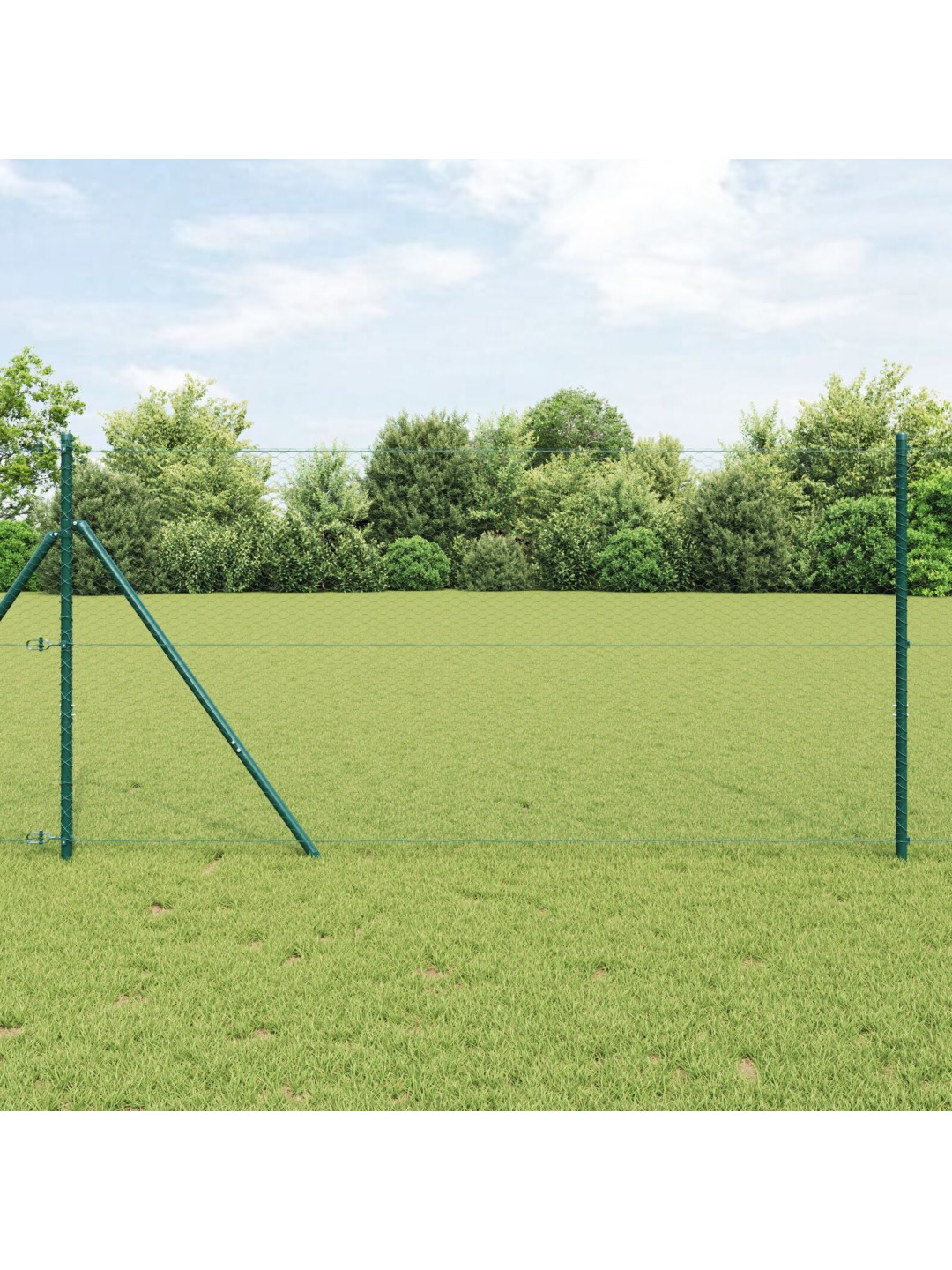 AIAPIDUDE KOMPLEKT 2 TK ROHELINE PVC KAETUD TERAS 25 X 1.2 M