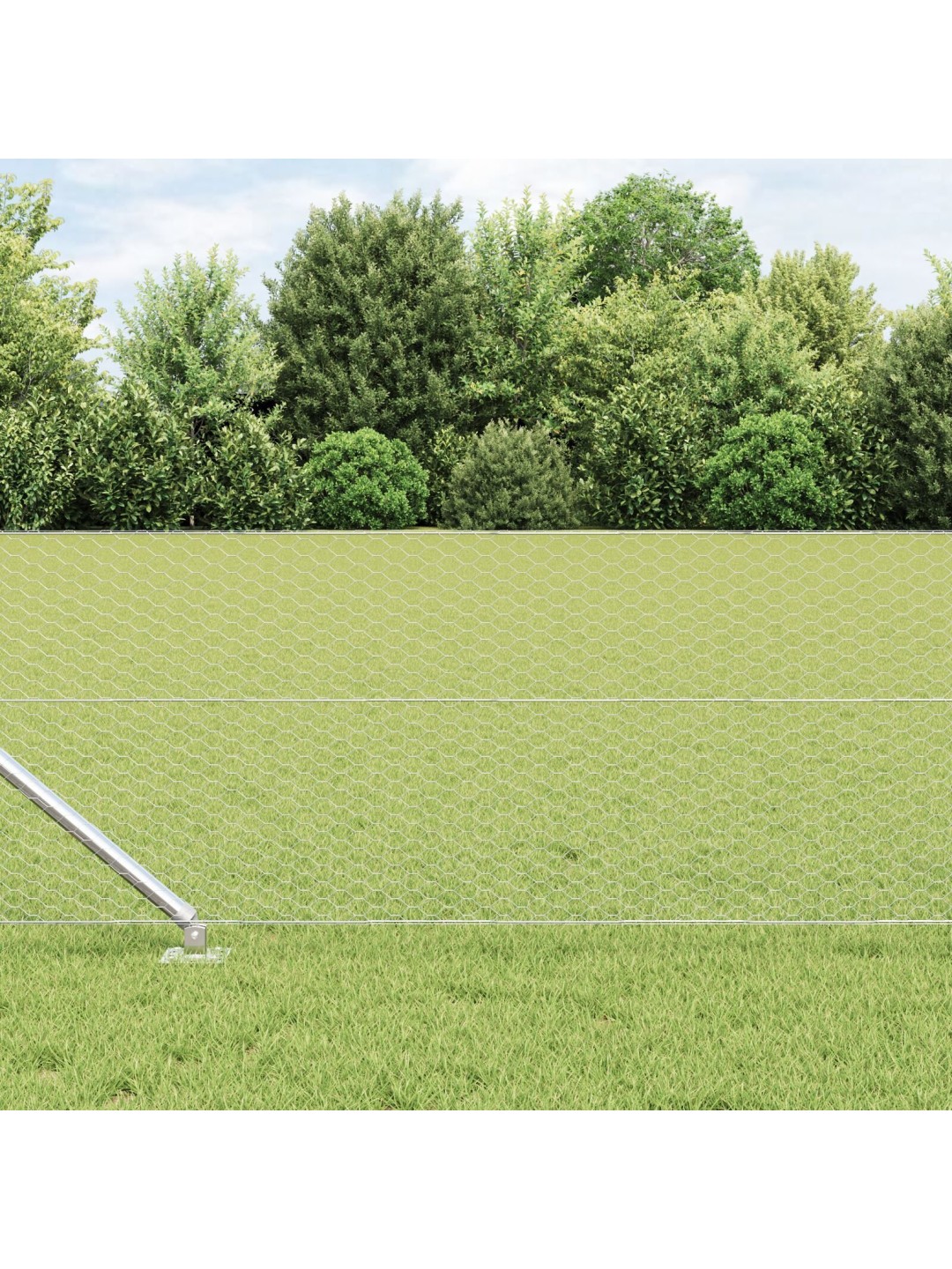 KUUSNURKNE AED 0.6X25 M TSINGITUD TERAS, AED POLE KOOS SPIKKIDEGA 13 TK Ø32 MM 80 CM TSINGITUD TERAS
