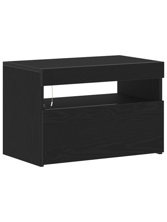 TV KAPP LED VALGUSTEGA MUST TAMME 60X35X40 CM TEHISPUIT