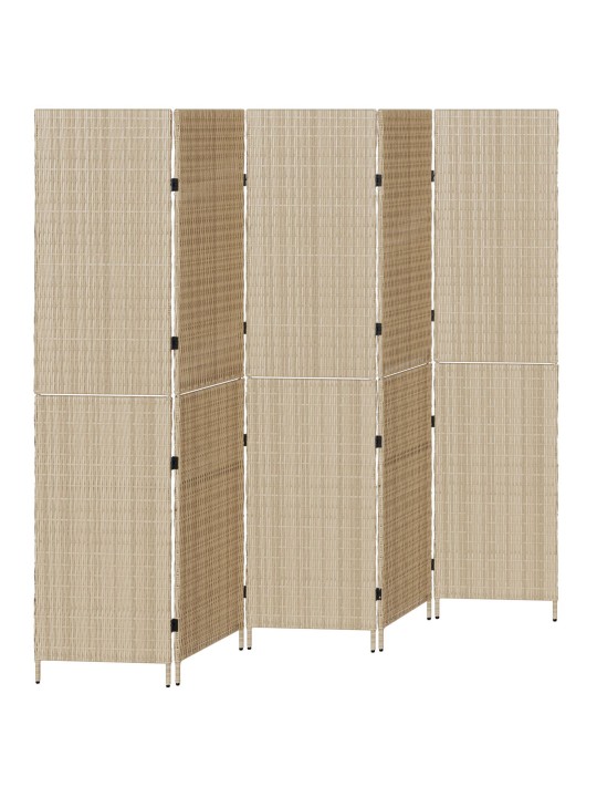 TOA JAOTIS 5 PANEELI VOLTITAV BEEŽ 245X180 CM POLÜ RATTAN