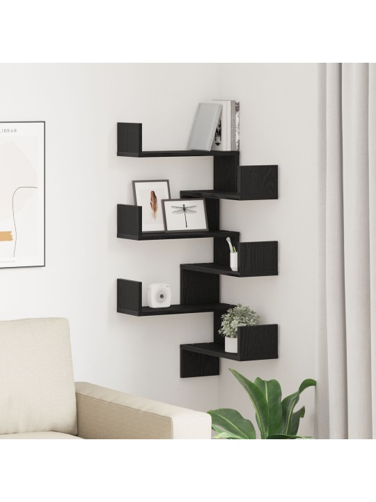 SEINARIIULID 2 TK MUST TAMME 40X40X49,5 CM TEHISPUIT