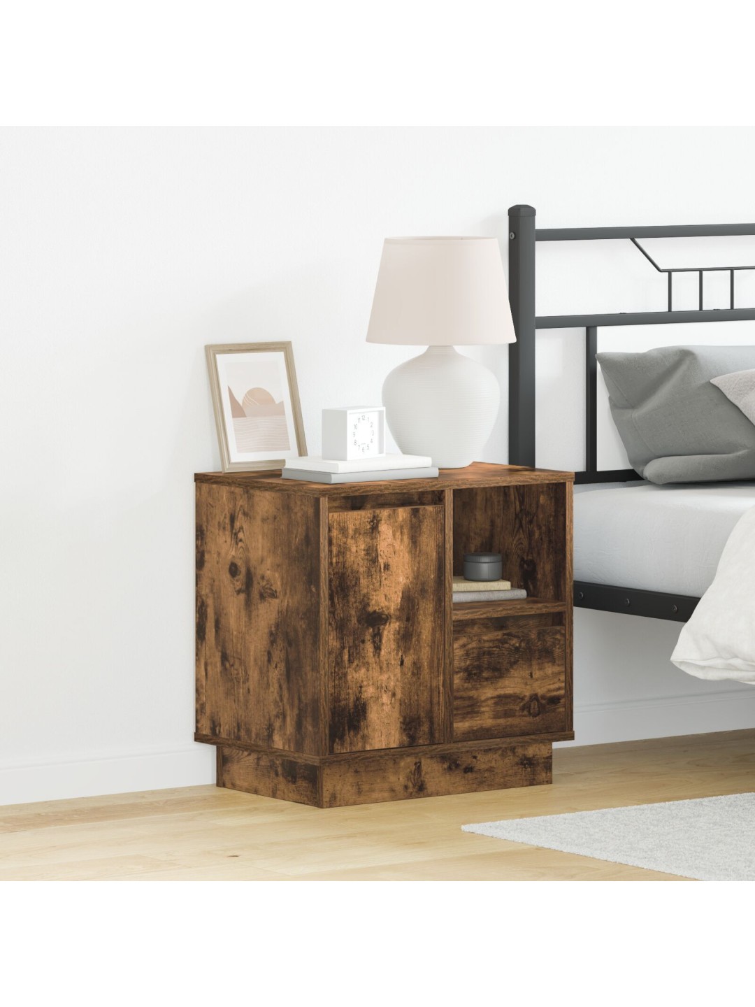 ÖÖKAPPIDEGA LED-VALGUS 2 TK SUITSUTATUD TAMM 50X34,5X50 CM