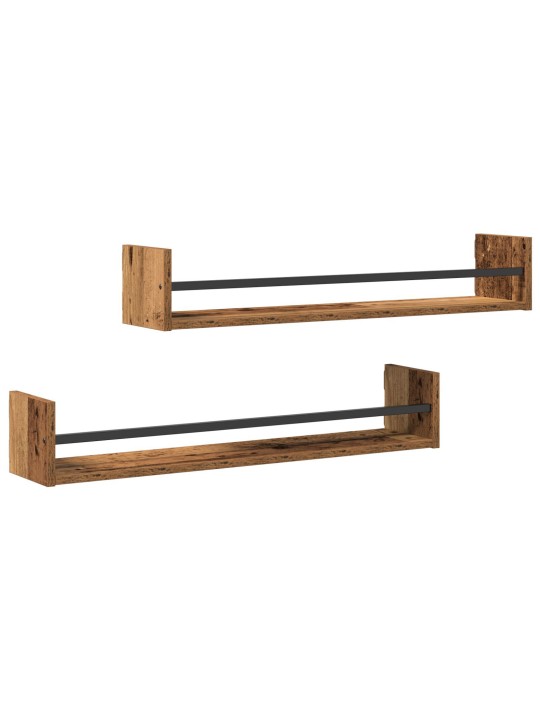 SEINALE PAIGALDATAVAD RIIULID 2 TK VANA PUIT 80X16X14 CM TÖÖDELDUD PUIT