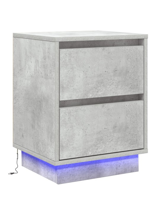 ÖÖKAPP LED VALGUSTUSEGA BETOONHALL 39X34.5X50 CM