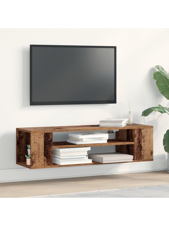 SEINALE PAIGALDATAV TELEVIISORIKAPP, VANADEST PUIDUST, MÕÕTUDEGA 100X30X26,5 CM