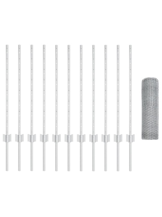 AIA POSTID 11 TK U-KANAL 80 CM GALVANISEERITUD TERAS, KUUSNURGA AED 0.8X25 M GALVANISEERITUD TERAS