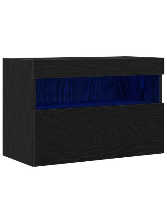 TV SEINA KAPP LED VALGUSTEGA MUST TAMME 60X30X40 CM