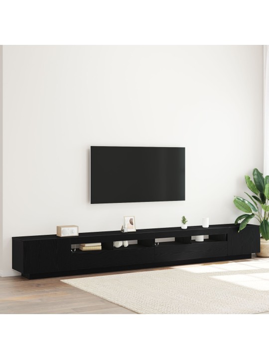 TV KAPP LED VALGUSEGA MUST DUBLEERITUD 300X35X40 CM TÖÖDELDUD PUIT