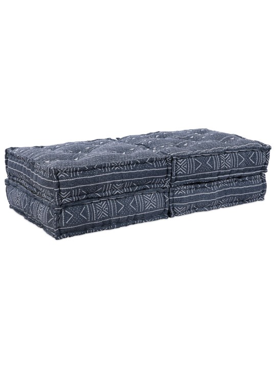2-ISTE MODULAARNE POUF DIIVAN, MUUDETAV INDIGO KANGAGA