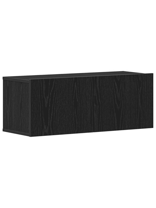 TV SEINALAUDADE KOMPLEKT (2 TK) - MUST TAMM, 80X30X30 CM, TEHISPUIDUST