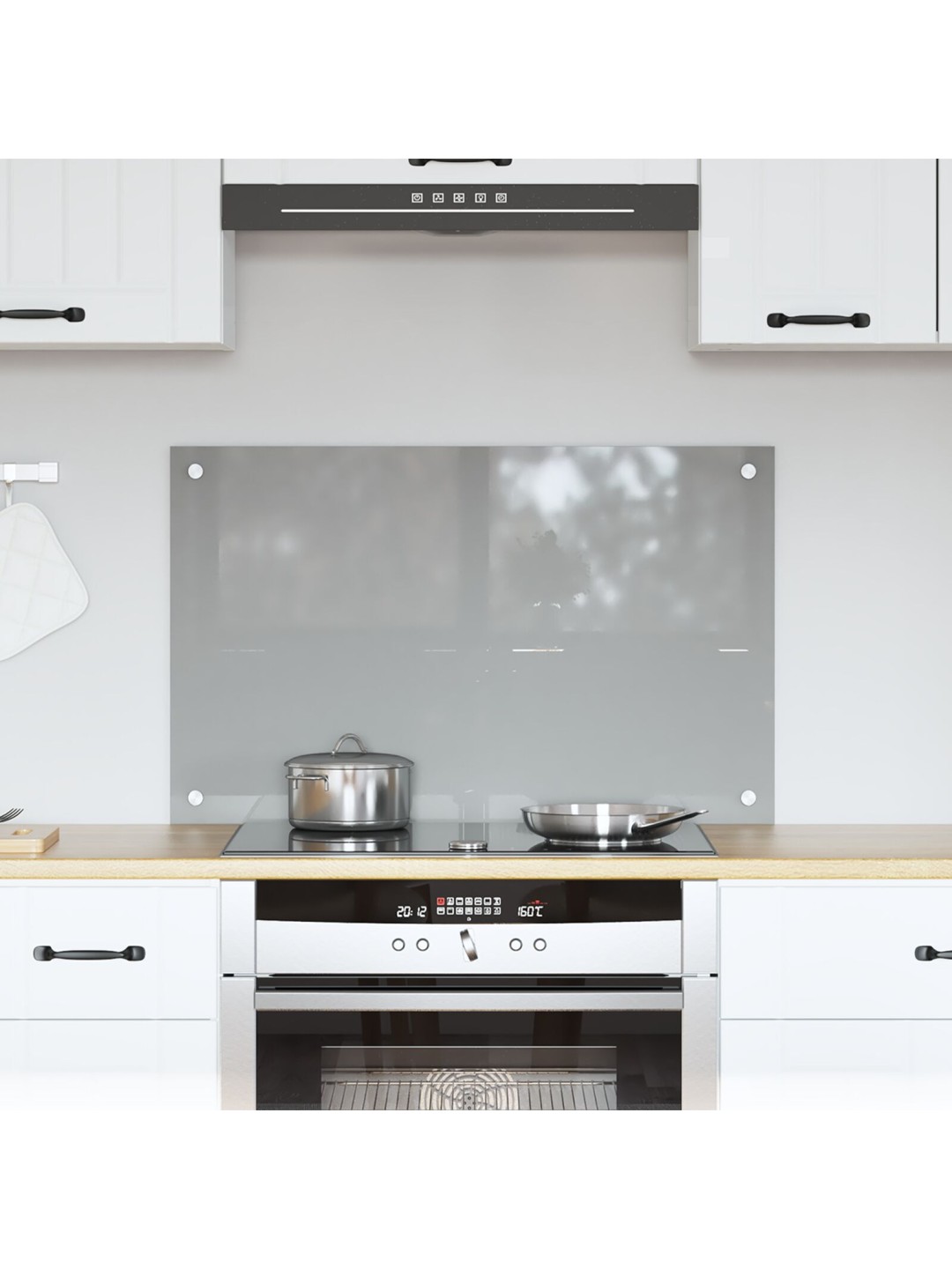 KÖÖGI SPLASHBACK HELEHALL 80X50X0,6 CM KÕRGE KVALITEEDIGA KLAAS