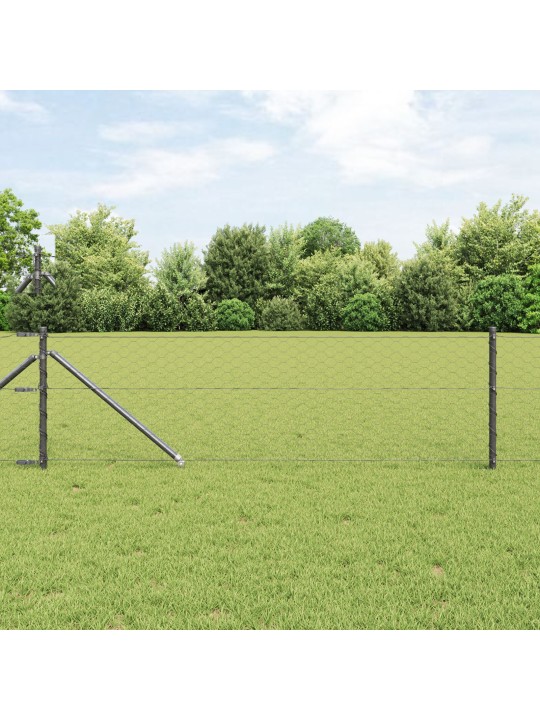 KUUSNURKNE TARA HALL 0.6X50 M TERAS, TARA POSTID KINNITUSNURGAGA 13 TK Ø32 MM 80 CM GALVANISEERITUD TERAS